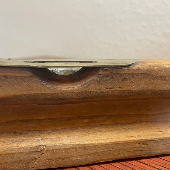 Antique Wood Level Rustic Farmhouse Tool Decor Vintage Carpentry Bubble Level - Picture 7 of 16